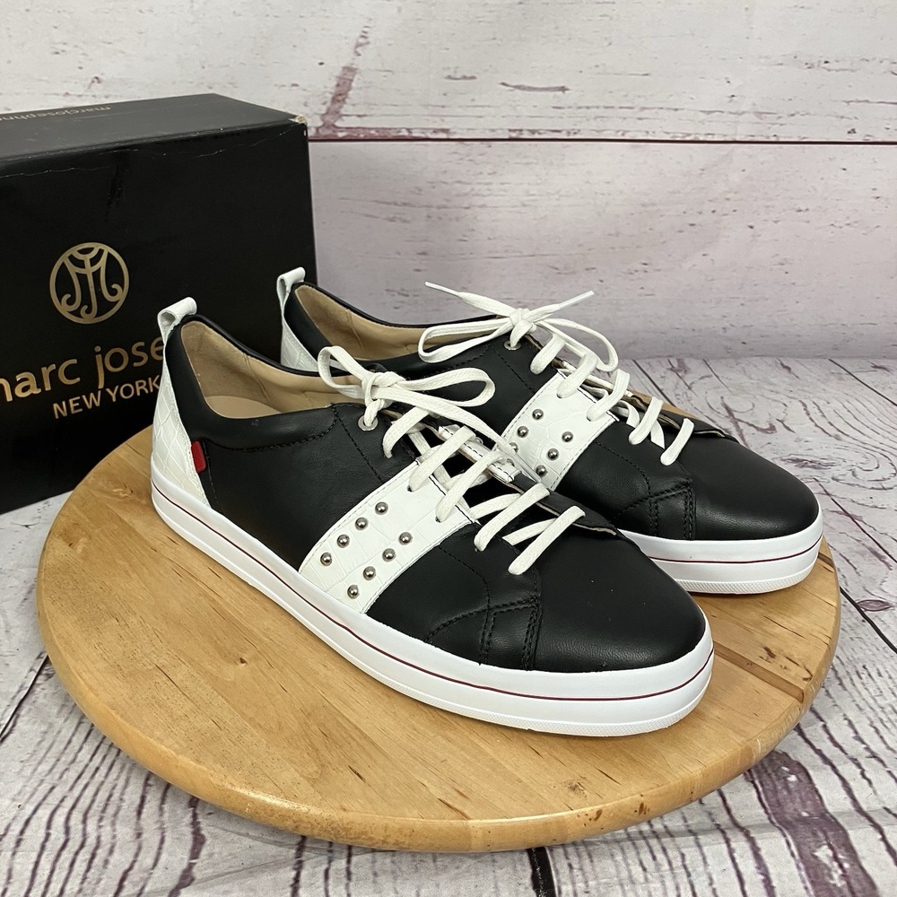 Marc Joseph‎ NY Lamont Ave Sneakers Womens Size 11 Leather Studded NIB